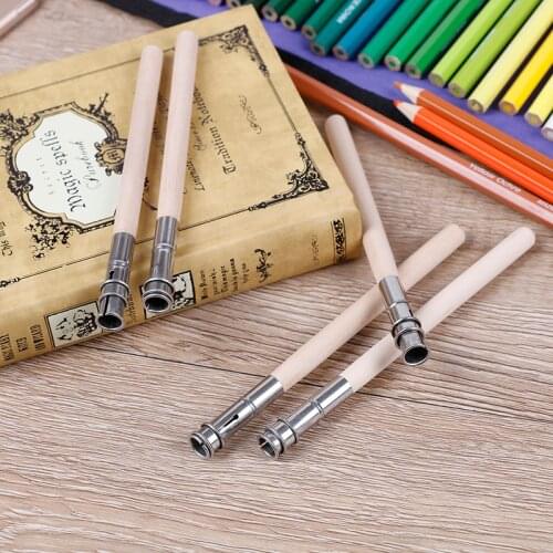5Pcs Pencil Extender Adjustable Wooden Lengthener Holder Painting Drawing Tool Drop Shipping