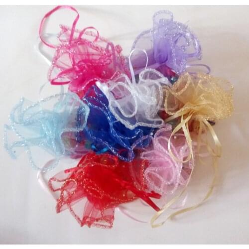 500pcs Organza Gifts Bags Drawstring Round Candy Bag Wedding Gift Bags For Jewelry/party/woman Pouches Packaging Display Storage