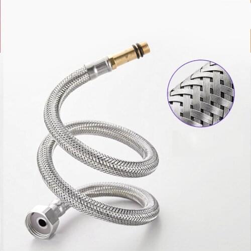 60/80cm 1pair Stainless Steel Flexible Plumbing Pipes Cold Hot mixer Faucet Water supply pipe Hoses Bathroom hardware Accessorie
