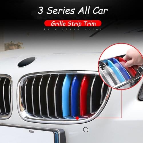 3pcs ABS For BMW G20 E90 E91 E92 E93 F30 F34 E46 Coupe 3 Series GT Car Racing Grille Strip Trim Clip M Performance Accessories