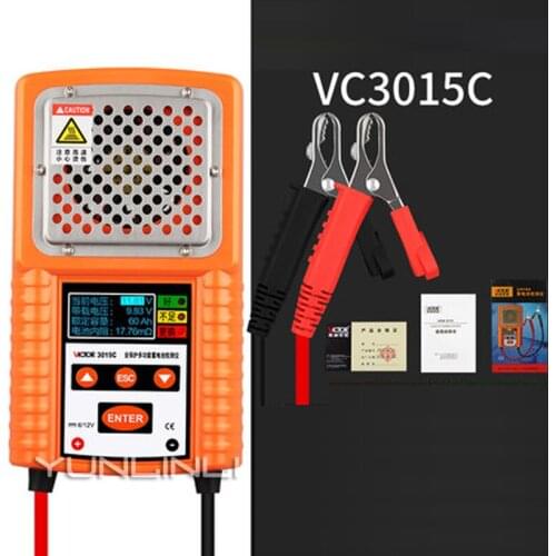 Car Battery Detector 12V Digital Display Battery Capacity Detector Car Battery Tester LED Analyzer Diagnostic Tool VC3015C