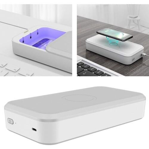 UV Cell Phone Sanitizer Sterilizer Disinfection Wireless Charger for Smartphones Makeup Tools Jewelry Watch Disinfector