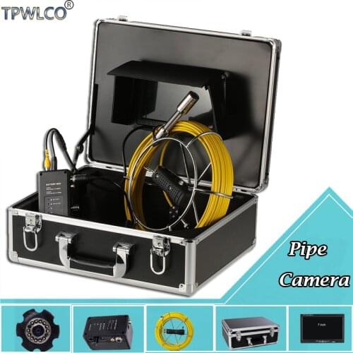 Pipe Inspection Endoscope System HD720P With 7inch Monitor 20m Cable Waterproof 23mm Wall Sewer Tube Camera With 12pcs LEDS