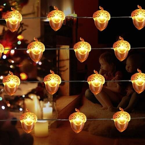 Hot New Mini Led String Lights Acorn Shape Battery Powered Lights For Bedroom Christmas Parties Wedding Centerpiece Decoration