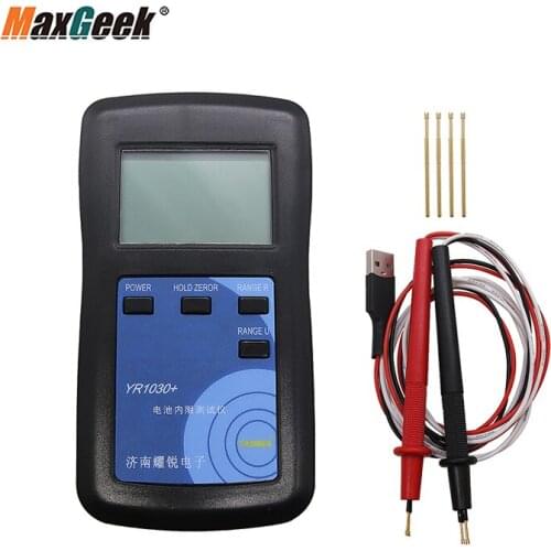 Maxgeek YR1030+ Battery Internal Resistance Meter Tester Lead-acid Lithium Cadmium Nickel-metal