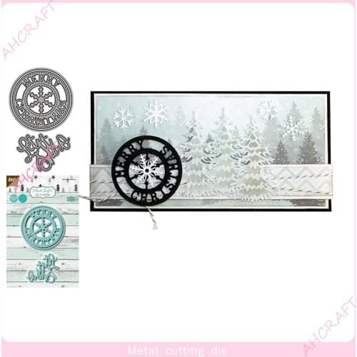 JMCRAFT 2021 New Christmas Label Decoration Metal Cutting Dies DIY Scrapbook Handmade Paper Craft Metal Steel Template Dies