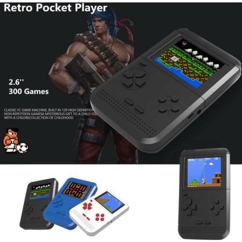 Retro Mini Handheld Video Game Console TV Handheld Gaming Player Built-in 300 Classic Games Gift Handheld FC