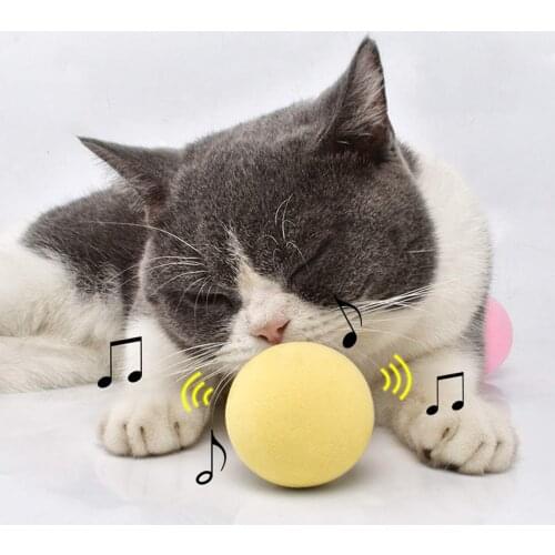 Cat Gravity Ball Smart Touch Sounding Toys Interactive Squeak Toys Ball Teeth Grinding Catnip Toys Pet Playing Ball dropshipping