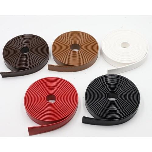 2cm Width 3m/roll Leather Strap For Woven DIY Handmade Leather Jewelry Accessories Brown Black White Red Color Leather Rope