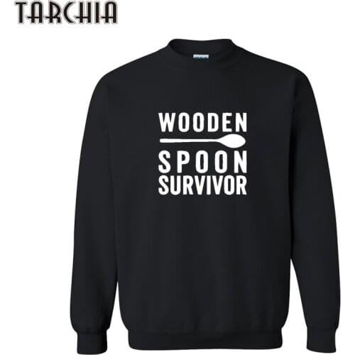 TARCHIA Men Hoodies WOODED SPOON SURVIVOR Printed Hoodies Autumn Hoodies Men Casual Clothing Long Sleeve Sportswear Sweatshirts