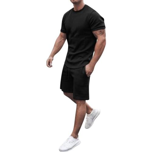 Mens Summer New Short Sleeve Shorts Set Sports Leisure Set Mens Wear Professional Breathable Soft Sport Running Suit
