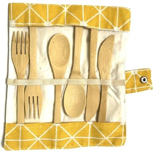 Bamboo Travel Cutlery Set