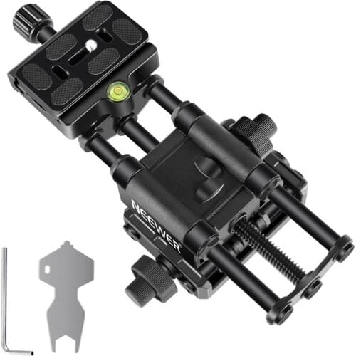 Neewer Pro 4-Way Macro Focusing Focus Rail Slider with 1/4-Inch Quick Shoe Plate For Canon Nikon Pentax Olympus Sony