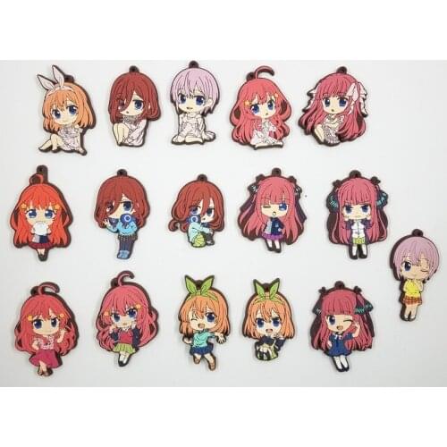 The Quintessential Quintuplets Anime keychain Rubber strap/mobile phone strap Keyring Number