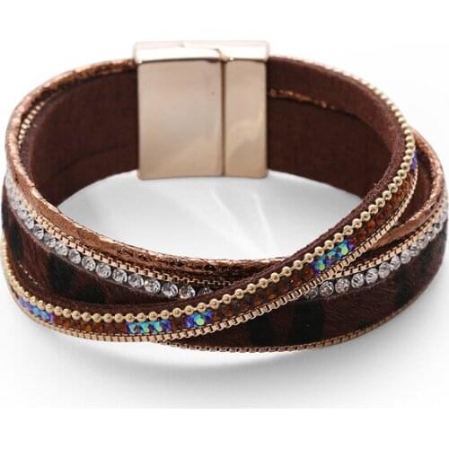 ORNAPEADIA 2021 Summer Bracelet for Women Popular Horsehair Jewelry Diamond Multi-layer Winding Buckle Bracelet Luxury Jewelry