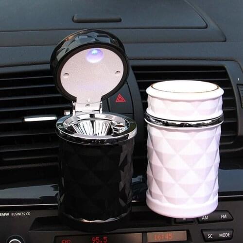 Portable Car LED Light Ashtray Auto Travel Cigarette Ash Cup Holder L3DE Car interior decoration