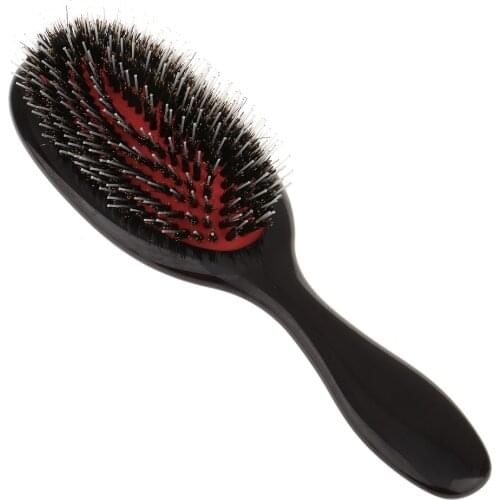 Professional Salon Home Hair Extension Wig Brush Backcombing Cushion Styling Tool Back Comb Black DETANGLING & ANTI-STATIC