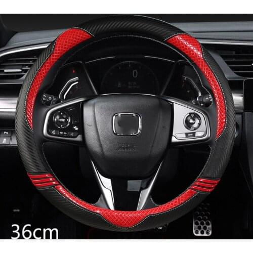 Car Steering Wheel Cover Size S 36cm PU Leather for Honda Civic Ciimo Jade SUZUKI Alto LINGYANG NISSAN Juke Toyota Aqua Prius