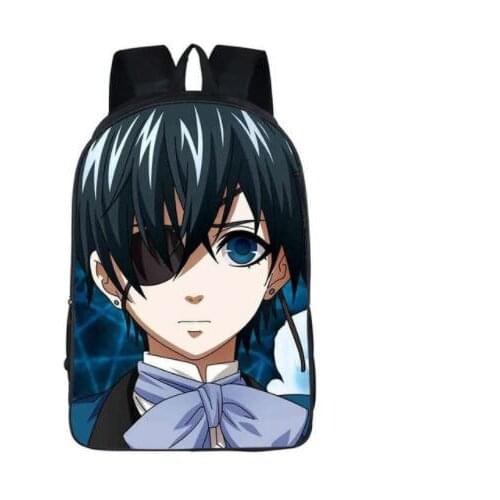 Japanese Anime Black Butler Backpack Children School Bags Cartoon Teenager Backpacks Black Butler Bag Ciel Sebastian Student Bag