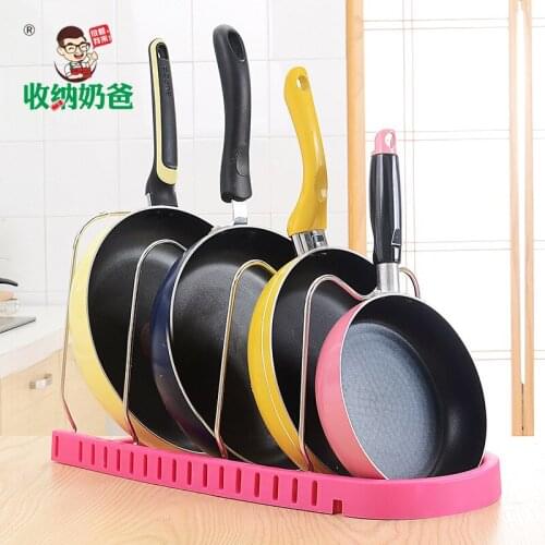 Kitchen Plate Rack Holder Storage Pot Lid OrganizerCutting Boards Bakeware Pots & Pans, Reusable Containers in Cabinet Pantry