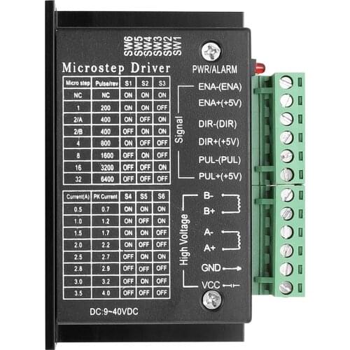 TB6600 Stepper Motor Driver 42/57/86 Router Machine 32 Segments Upgraded Version 4.0A 42VDC for CNC Router Engraving Machine