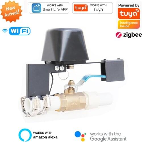 ZigBee3.0 Tuya Smart WiFi Water Valve Gas Valve Smart Home Water Shut Off Controller Works with Alexa Google Home Smart Life App