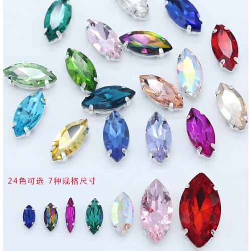 All-size Horse eye glass Gem Sewing stone Flatback sew on crystal rhinestones jewel shoes,bag,cap .headwear Clothing accessories