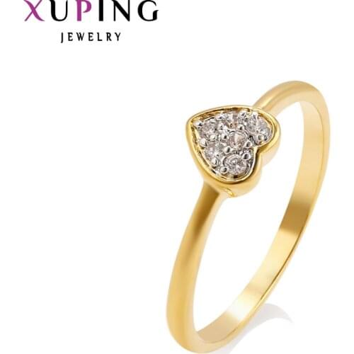 Xuping New High Quality Heart Style Gift Ring 2017 Charm Rings for Girl Women Imitation Jewelry 13313
