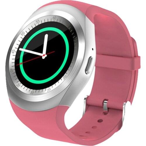 Y1 Smart Watch wearable SIM&TF Card With Whatsapp Facebook fitness Round Screen SmartWatch 1.22 inch full for Android IOS IPX7