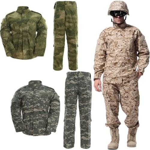 Camouflage Army Uniform Tactical Military BDU Training Jacket&pants Suit Combat Ghillie Suits Paintball Equipment Clothes