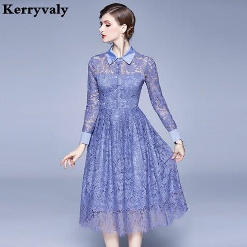 Autumn Long-Sleeved Women Slim Lace Dress Robe Femme T 2021 Expandable Midi Party Dress Dames Jurken Robe Pull K6299