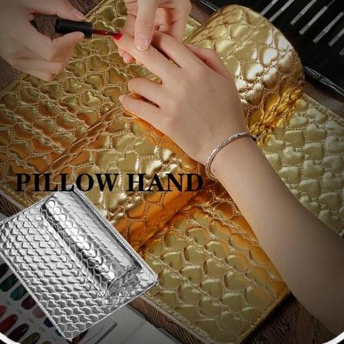 1Pc 38*30 Nail Art Pillow For Manicure Hand Cushion Holder Soft PU Leather Sponge Arm Rest Pillow Holder Foldable SalonTools