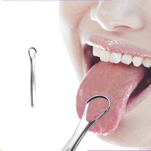 1pc Useful Tongue Scraper Stainless Steel Oral Tongue Cleaner Medical Mouth Brush Reusable Fresh Breath Maker
