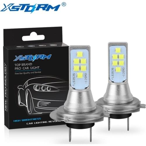 2Pcs H7 LED Bulb Super Bright 12 3535SMD Car Fog Lights 12V 24V 6000K White Driving Day Running Lamp Auto Led H7 Bulb