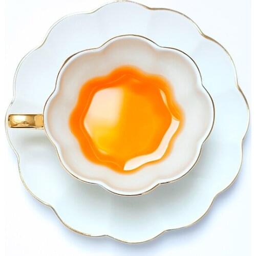 200ml ceramic gold brief coffee cup Sweet fashion coffee cup set afternoon tea cup