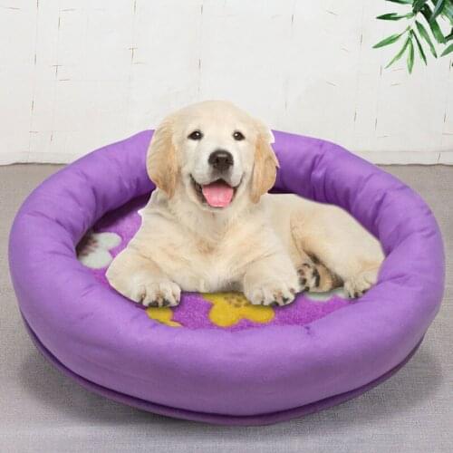 2021 Hot Round Dogs Nest Coral Plush Dog Bed Cheap And Comfortable Pet Pad Cats Nest Cat Bed Pet Bed