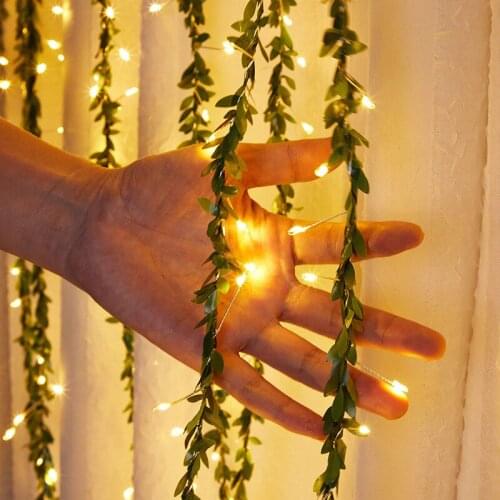 3M*1M 300 Lights Rattan Style Curtains Icicle Lights Copper Creative Background USB Remote Control Lights for Party Home Decor