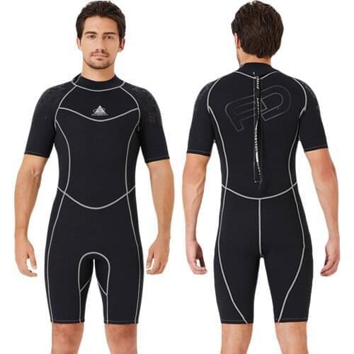 3MM Men Neoprene Wetsuit Scuba Diving Windsurf Swimwear Surf Short Sleeve Clothes Underwater Fishing Hunting Kitesurf Equipment