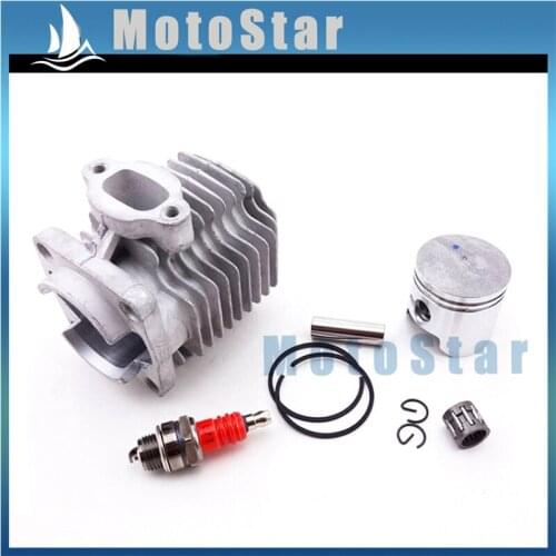 40mm Cylinder Head + 10mm Piston Pin Ring + L7T Spark Plug For 47cc 2 Stroke Chinese Pocket Dirt Bike Mini Quad ATV Quad