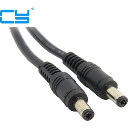 5.5 * 2.1 mm macho para macho Plug Barrel conector cabo de extensao 25 cm 0.25m