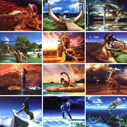 5D Diamond Embroidery 12 constellation 3D DIY Diamond painting Full Square Rhinestones Mosaic home decoration Cross Stitch