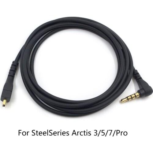 2020 New Replacement 3.5mm 1.5m TPE Audio- Headset for steelseries Arctis 3/5/7/Pro Cable Gaming Line L93B