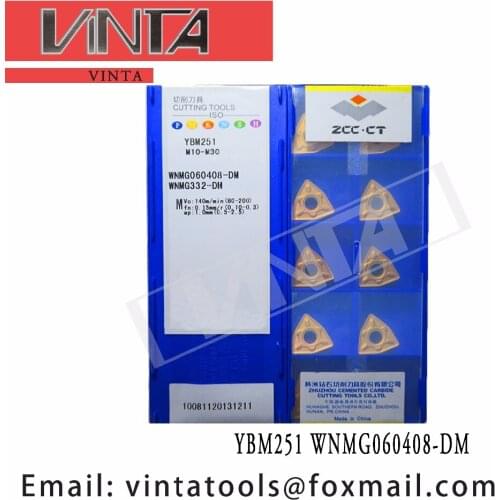Free shipping high quality 10pcs/lots YBM251 YBC251 YBC152 YBC252 WNMG060408-DM cnc carbide turning inserts