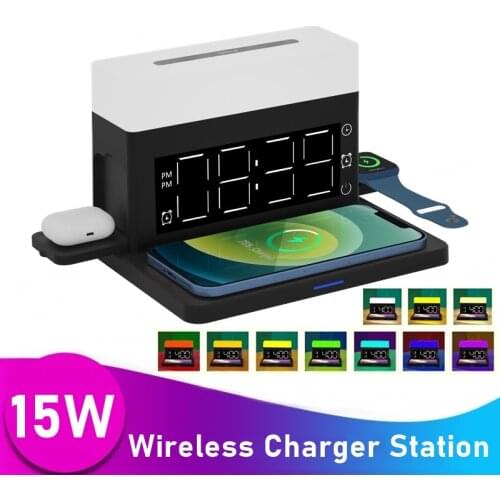 Universal 10W Qi Fast Wireless Charger Led USB Quick Charger For Iphone XS 8 XR 11 Pro Max Samsung S20 S10 S9 S8 Plus Xiaomi Mi9