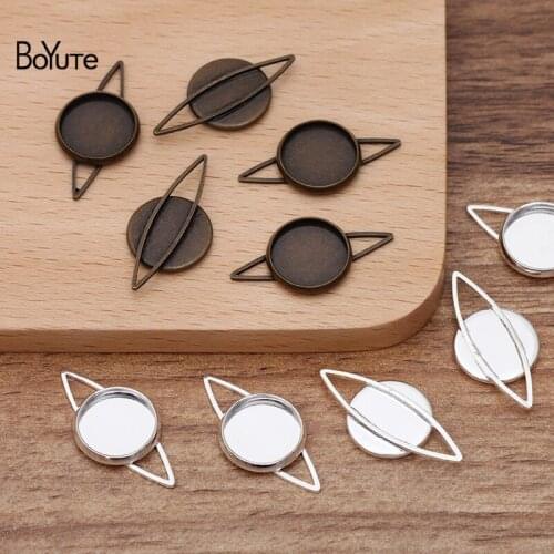 BoYuTe Custom Made (200 Pieces/Lot) Fit 12MM Blank Cabochon Base Setting Diy Jewelry Accessories Handmade Materials