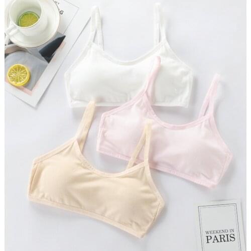 Pure cotton girls bra underwear development period student small vest 8-16 years old girls training bra