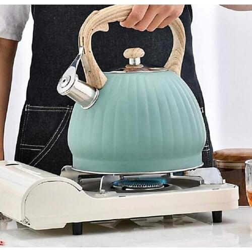 Kettle Large Capacity Dust-proof Pumkin Shaped Stainless Steel Tea Pot for Kitchen