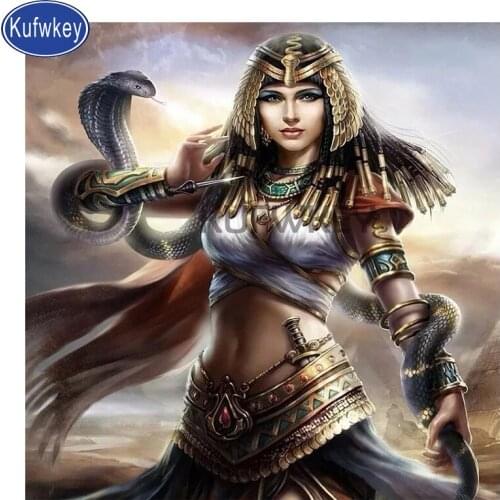 Egyptian Queen Diamond Painting Cross Stitch Full drill Square diamond embroidery india"woman cobra"Mosaic pattern decor home