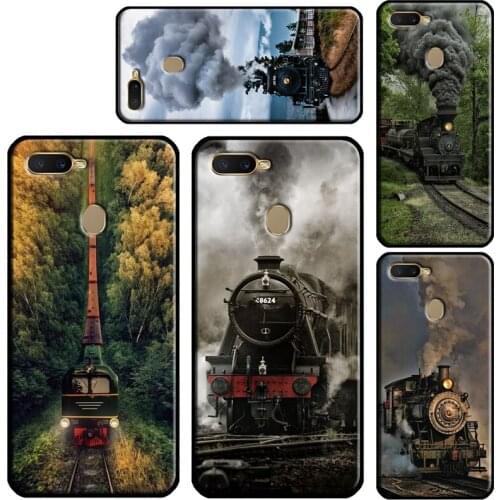 Classic Steam Train Railway For OPPO A53 A31 A5 A9 2020 A15 A91 A83 A3S A5S A1K Find X3 Pro F5 F7 A52 A72 Phone Case