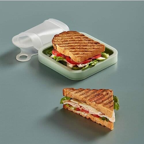 1Pcs Sandwich Toast Bento Box Lunch Box Portable Take-out Lunch Box Student Office Worker Lunch Box Practical Food Container